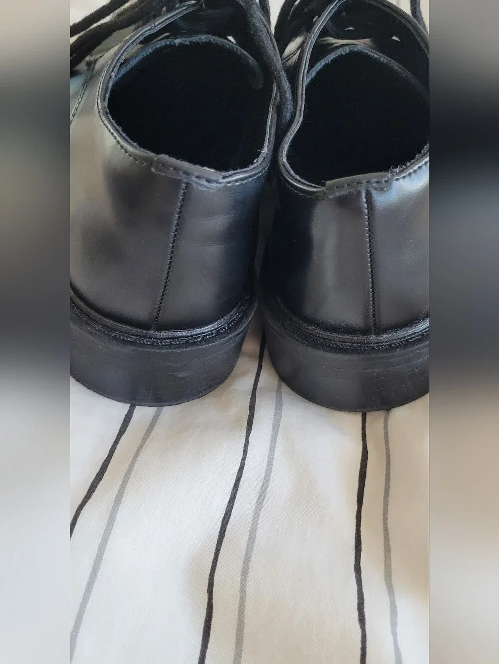 Zara Black Leather  Boys Lace-Up Dress Oxfords Size 37 EU/5 US